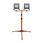 Ledvance Proyector LED Lámpara de construcción Trípode Oscuro Gris 2X50W 9000lm 120D - 840 Blanco Frio | IP65 - Simétrico
