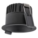 Ledvance Foco LED Oscurolight Aluminium Negro 8W 640lm 36D - 927 Luz muy Cálida | Recorte 68mm - IP44 - Mejor reproducción de color - Regulable