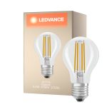 Ledvance Classic LED E27 Pera con Filamento Clara 4.2W 470lm - 927 Luz muy Cálida | Mejor reproducción de color - Regulable - Reemplazo 40W