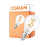 Osram Vintage 1906 LED Classic Slim E14 Pera Con Filamento Clara 4.8W 470lm - 827 Luz Muy Cálida | Regulable - Reemplazo 40W