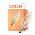 Osram LED Superstar Classic E14 Vela Con Filamento Clara 2.2W 300lm - 927 Luz Muy Cálida | Regulable -  Reemplazo 25W