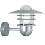 Nordlux Agger Luz De Pared Acero y Vidrio Gris | IP54 - Sensor de Movimiento y Luz - Apta para E27