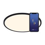 Nordlux Oja Smart 60 Luz de techo Metal Negro 30W 3500lm - 827-865 Ajustable Blanco | 600mm - Wifi y Azultooth Regulable