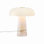 DFTP by Nordlux Lámpara De Mesa Glossy Mármol y Vidrio Rosa | 220mm - Apta para 1x E14