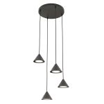 Emibig Colgante De Luz Elit Acero Negro | Apta para 4x GX53 - Max 10W