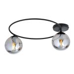 Emibig Luz de techo Sopra Acero Negro | Apta para 2x E14 - Max 10W