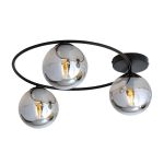 Emibig Luz de techo Sopra Acero Negro | Apta para 3x E14 - Max 10W