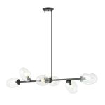 Emibig Colgante De Luz Pandora Acero Negro | Apta para 6x E14 - Max 10W