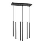 Emibig Colgante De Luz Selter Acero Negro | Apta para 6x G9 - Max 8W