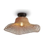 Good&Mojo Luz de techo Ibiza Bambú Marrón S | Apta para 1x E27 