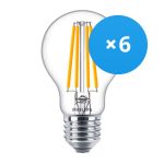 Multipack 6x Philips Corepro LED Bulbo E27 Pera Clara 10.5W 1521lm - 840 Blanco Frio | Reemplazo 100W