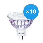 Multipack 10x Philips Master Value LED Foco GU5.3 MR16 5.8W 490lm 60D - 940 Blanco Frio | Mejor reproducción de color - Regulable - Reemplazo 35W