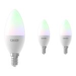 Multipack 3x Calex Smart Tuya Wifi E14 Vela 5W 470lm - 822-840 Ajustable Blanco | RGBW - Regulable - Reemplazo 40W