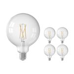Multipack 5x Calex Smart Tuya Wifi E27 Globe con Filamento 7.5W 1055lm - 818-830 Ajustable Blanco | Regulable - Reemplazo 75W 
