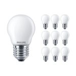 Multipack 10x Philips Corepro LED Lustre E27 Esférica Mate 4.3W 470lm - 827 Luz muy Cálida | Reemplazo 40W