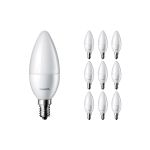 Multipack 10x Philips Corepro LED Vela E14 Mate 2.8W 250lm - 827 Luz muy Cálida | Reemplazo 25W