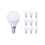 Multipack 10x Noxion Lucent Lustre LED E14 Esférica Mate 2.5W 250lm - 827 Luz muy Cálida | Reemplazo 25W