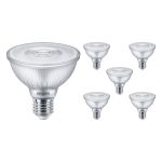 Multipack 6x Philips Master Value LED Bulbo Reflector E27 PAR30 9.5W 740lm 25D - 927 Luz muy Cálida | Mejor reproducción de color - Regulable - Reemplazo 75W