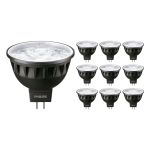 Multipack 10x Philips Master LED Foco GU5.3 MR16 7.5W 500lm 36D - 930 Luz Cálida | Mejor reproducción de color - Regulable - Reemplazo 50W
