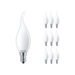 Multipack 10x Philips Corepro LED Vela E14 Doblado-tip Mate 2.2W 250lm - 827 Luz Muy Cálida - Reemplazo 25W