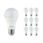 Multipack 10x Noxion Lucent Classic LED E27 Pera Mate 9.5W 1055lm - 830 Luz Cálida | Reemplazo 75W