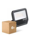 Multipack 6x Ledvance Proyector LED Aluminium Negro 41W 5500lm 100D - 830 Luz Cálida | IP66 - Simétrico