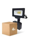 Multipack 4x Noxion Proyector LED Beamy G3 10W 1100lm 100D - 840 Blanco Frio | IP44 - Sensor de Movimiento y Luz - Simétrico