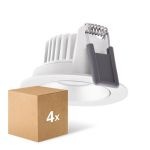 Multipack 4x Ledvance Foco LED Adjust Aluminium Blanco 8W 720lm 36D - 940 Blanco Frio | Recorte 68mm - IP20 - Mejor reproducción de color - Regulable