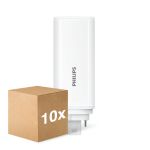Multipack 10x Philips CorePro PL-T LED Bulbo HF 9W - 830 Luz Cálida | 4-Pines - Reemplazo 26W