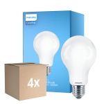 Multipack 4x Philips Corepro LED Bulbo E27 Pera Mate 17.5W 2452lm - 865 Luz de Día | Reemplazo 150W