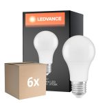 Multipack 6x Ledvance Classic LED E27 Pera Mate 10W 1055lm - 827 Luz muy Cálida | Regulable - Reemplazo 75W