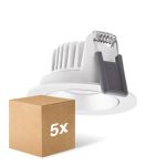 Multipack 5x Ledvance Foco LED Adjust Aluminium Blanco 8W 680lm 36D - 930 Luz Cálida | Recorte 68mm - IP20 - Mejor reproducción de color - Regulable