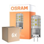 Multipack 6x Osram Parathom LED Pin GY6.35 3.3W 470lm - 827 Luz Muy Cálida | Reemplazo 40W