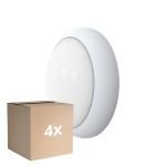 Multipack 4x Noxion Plafón LED Techo/Pared Pro V2 12/16/20W 2400lm - 830-840-865 CCT | 325mm - IP65 + Circulo Blanco