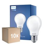 Multipack 10x Philips Master LED E27 Pera Con Filamento Mate 3.4W 470lm - 922-927 Dim To Warm | Mejor Reproducción De Color - Regulable - Reemplazo 40W