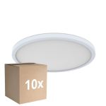 Multipack 10x D'Lite Luz de techo Luma Blanco 18W 1700lm - 827 Luz Muy Cálida | IP44 - 29cm
