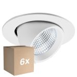 Multipack 6x Noxion Foco LED Forza V2 Aluminium Blanco 28/32/36/40W - 3300/3700/4100/4500lm 36D - 930-940-957 CCT | 160mm - Recorte 145mm - Mejor Reproducción De Color