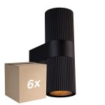 Multipack 6x Nordlux Kyklop Luz De Pared Aluminium Negro Up & Down | Apta para 2x GU10