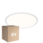 Multipack 6x Nordlux LED Luz de techo Oja 42 Blanco 24W 2200lm - 830-840 CCT | IP54 - Regulable