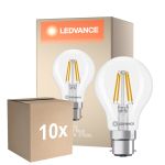 Multipack 10x Ledvance Classic LED B22 Pera Con Filamento Clara 3.4W 470lm - 827 Luz Muy Cálida | Reemplazo 40W