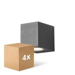 Multipack 4x D'Lite Luz De Pared Vrebos Negro | IP54 - Apta Para 1x GU10
