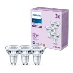 Multipack 3x Philips Foco LED GU10 PAR16 5W 390lm 36D - 840 Blanco Frio
