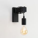 Eglo Luz De Pared Townshend Madera Negro | Apta para E27