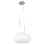 Eglo Colgante De Luz Optica Acero Níquel Satinado | Apta para 2x E27