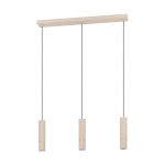 Eglo Colgante De Luz Caminia Acero Lijado 3x4.7W 3x345lm - 830 Luz Cálida | IP20 - Incl. 3x GU10
