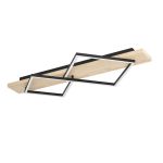 Eglo Luz de techo Boyal Madera Negro, Marrón 13W 1750lm - 830 Luz Cálida