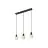 Nordlux Milford Mini 3-Rail Colgante De Luz Vidrio Negro | Apta para 3x E14