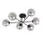 Emibig Luz de techo Roma Acero Negro | Apta para 6x E14 - Max 10W