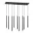 Emibig Colgante De Luz Selter Acero Negro | Apta para 9x G9 - Max 8W