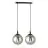 Emibig Colgante De Luz Cosmo Acero Negro | Apta para 2x E14 - Max 10W